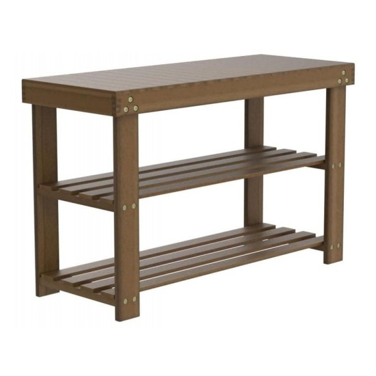 SRB2 Bamboo Shoe Bench with 3 Shelves Furniture, Entrance Hall Cabinets, Entrance Hall Cabinets, Bamboo furniture image