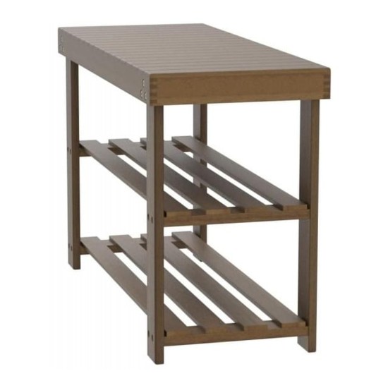 SRB2 Bamboo Shoe Bench with 3 Shelves Furniture, Entrance Hall Cabinets, Entrance Hall Cabinets, Bamboo furniture image