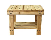 SRB3 Bamboo Bathroom Stool with Shelf Furniture, Kitchen and bathroom furniture, Bamboo furniture, Bathroom furniture image
