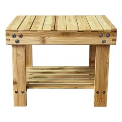 SRB3 Bamboo Bathroom Stool with Shelf