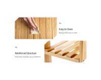 SRB3 Bamboo Bathroom Stool with Shelf Furniture, Kitchen and bathroom furniture, Bamboo furniture, Bathroom furniture image