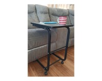 Showing image for Miri Laptop Side Table on Castors (Oak / Black / Grey) Miri Laptop Side Table on Castors (Oak / Black / Grey) Furniture, Coffee tables, Coffee Tables, Budget Furniture, Interior Items, Side Tables image