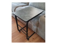 Showing image for Miri Laptop Side Table on Castors (Oak / Black / Grey) Miri Laptop Side Table on Castors (Oak / Black / Grey) Furniture, Coffee tables, Coffee Tables, Budget Furniture, Interior Items, Side Tables image
