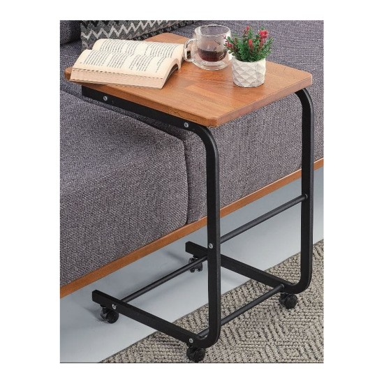 Showing image for Miri Laptop Side Table on Castors (Oak / Black / Grey) Miri Laptop Side Table on Castors (Oak / Black / Grey) Furniture, Coffee tables, Coffee Tables, Budget Furniture, Interior Items, Side Tables image