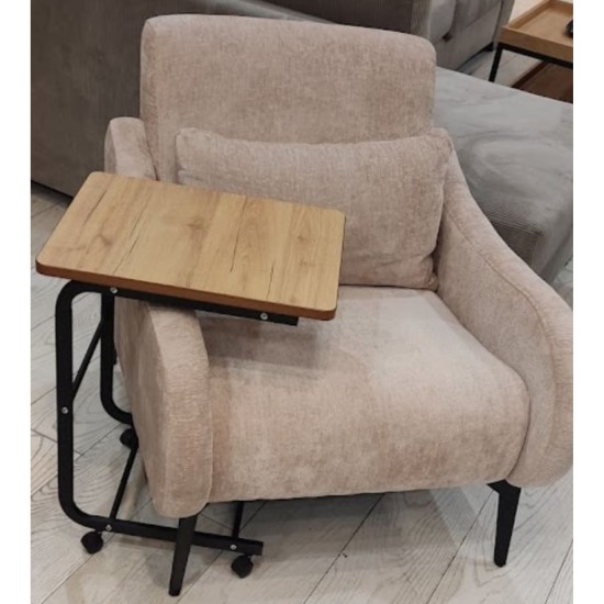 Showing image for Miri Laptop Side Table on Castors (Oak / Black / Grey) Miri Laptop Side Table on Castors (Oak / Black / Grey) Furniture, Coffee tables, Coffee Tables, Budget Furniture, Interior Items, Side Tables image
