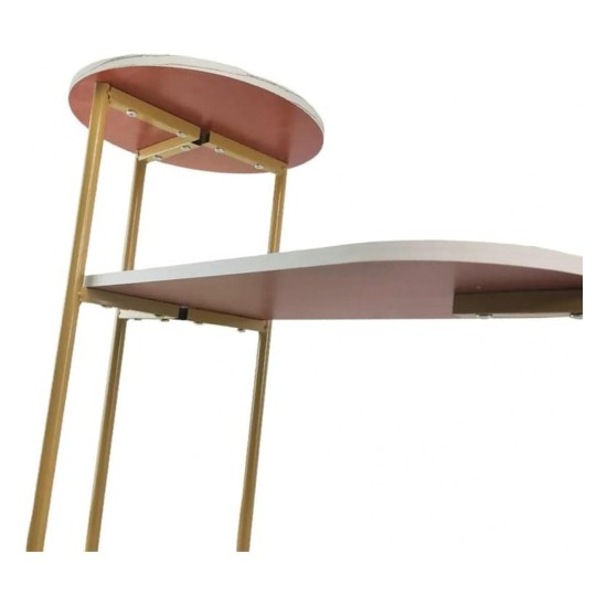 שולחן סלון Panda שלוש קומות, שיש וזהב