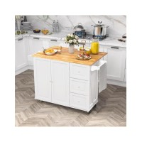Maldives Kitchen Island on Castors, 118 cm