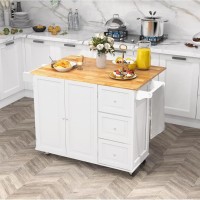Maldives Kitchen Island on Castors, 118 cm