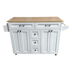 Crete Kitchen Island with Bar Top, 143 cm