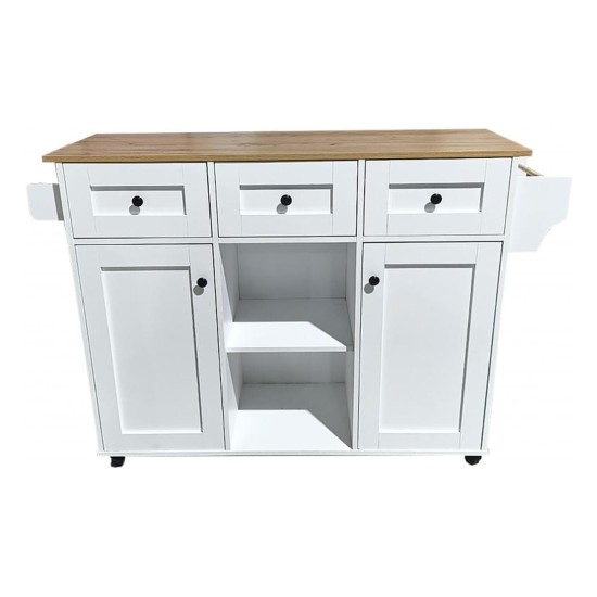Cyprus Kitchen Island with Drop Leaf Top, 139 cm