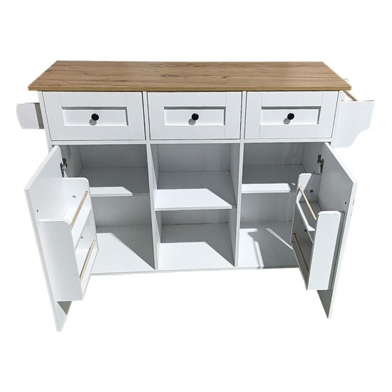 Cyprus Kitchen Island with Drop Leaf Top, 139 cm