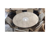Круглый раздвижной стол Moon 130-210 см, глянец