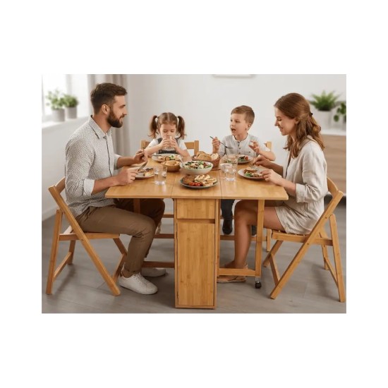 Showing image for SRT1 Folding Dining Set: Table and 4 Chairs SRT1 Folding Dining Set: Table and 4 Chairs Furniture, Dining Room Sets, Tables and Chairs, Tables image