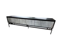 Showing image for Comet TV Stand, 200 cm, Oak and Black Iron Comet TV Stand, 200 cm, Oak and Black Iron Furniture, Living Room Furniture, Budget Furniture, TV Units on High Legs image
