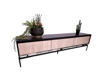 Showing image for Comet TV Stand, 200 cm, Oak and Black Iron Comet TV Stand, 200 cm, Oak and Black Iron Furniture, Living Room Furniture, Budget Furniture, TV Units on High Legs image