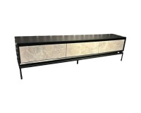Showing image for Comet TV Stand, 200 cm, Oak and Black Iron Comet TV Stand, 200 cm, Oak and Black Iron Furniture, Living Room Furniture, Budget Furniture, TV Units on High Legs image