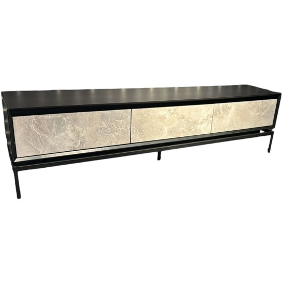 Showing image for Comet TV Stand, 200 cm, Oak and Black Iron Comet TV Stand, 200 cm, Oak and Black Iron Furniture, Living Room Furniture, Budget Furniture, TV Units on High Legs image