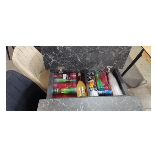 Показать изображение для Обеденный набор Box: стол с потайным ящиком и 4 стула Обеденный набор Box: стол с потайным ящиком и 4 стула