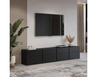 TV unit CROSS Helvetia 225 cm, black onyx