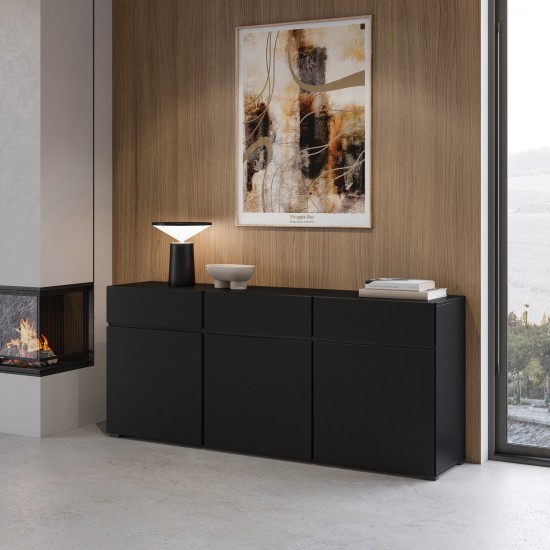 Chest of drawers CROSS Helvetia 180 cm, black onyx Chest of drawers CROSS Helvetia 180 cm, black onyx