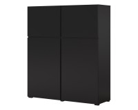 Tall chest of drawers CROSS Helvetia 119 cm, black onyx