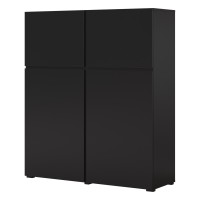 Tall chest of drawers CROSS Helvetia 119 cm, black onyx