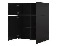 Tall chest of drawers CROSS Helvetia 119 cm, black onyx