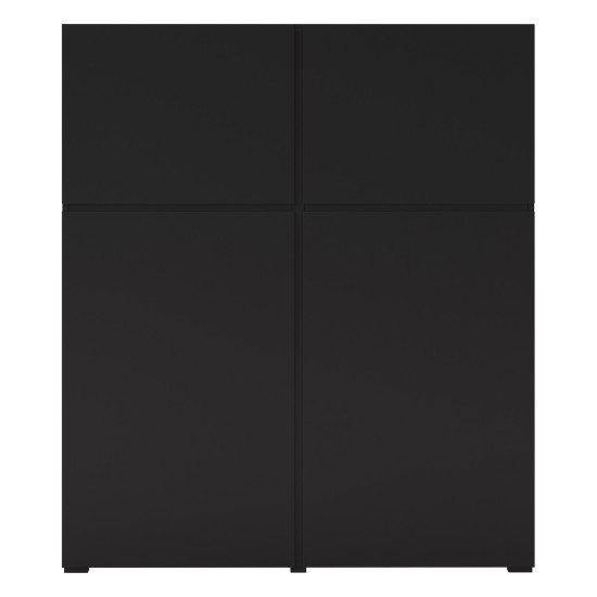 Tall chest of drawers CROSS Helvetia 119 cm, black onyx
