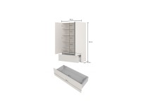 שידה גבוהה CROSS Helvetia 89, קשמיר עם שחור אוניקס שידה גבוהה CROSS Helvetia 89, קשמיר עם שחור אוניקס