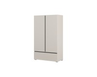 Tall chest of drawers CROSS Helvetia 89 cm, cashmere with black onyx