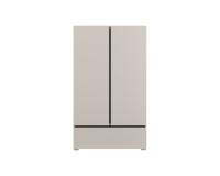 Tall chest of drawers CROSS Helvetia 89 cm, cashmere with black onyx