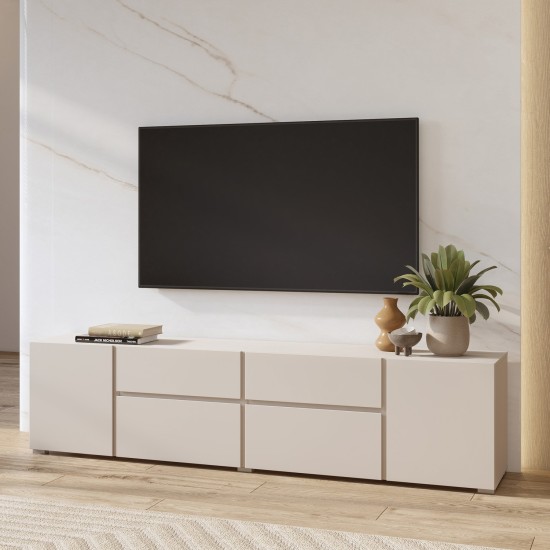 TV unit ASYMETRIC 195 cm, cashmere