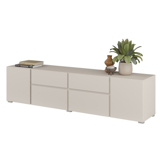 TV unit ASYMETRIC 195 cm, cashmere