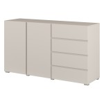 Chest of drawers ASYMETRIC 138 cm, cashmere