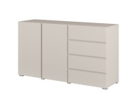 Chest of drawers ASYMETRIC 138 cm, cashmere