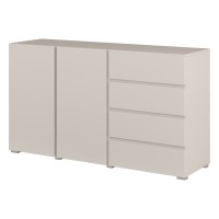 Chest of drawers ASYMETRIC 138 cm, cashmere