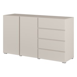 Chest of drawers ASYMETRIC 138 cm, cashmere