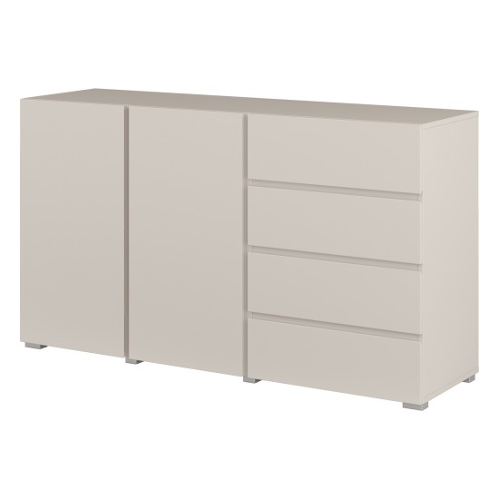 Chest of drawers ASYMETRIC 138 cm, cashmere
