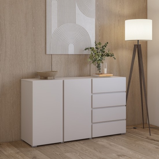 Chest of drawers ASYMETRIC 138 cm, cashmere