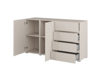 Chest of drawers ASYMETRIC 138 cm, cashmere