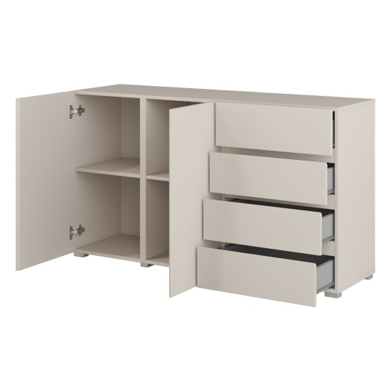 Chest of drawers ASYMETRIC 138 cm, cashmere