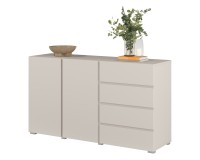 Chest of drawers ASYMETRIC 138 cm, cashmere