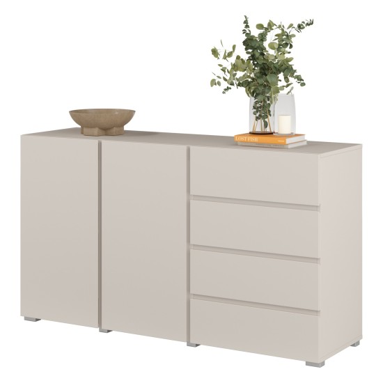 Chest of drawers ASYMETRIC 138 cm, cashmere