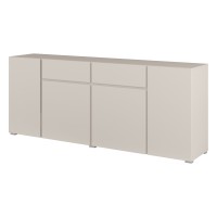 Chest of drawers ASYMETRIC 195 cm, cashmere