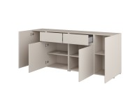 Chest of drawers ASYMETRIC 195 cm, cashmere