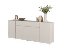 Chest of drawers ASYMETRIC 195 cm, cashmere