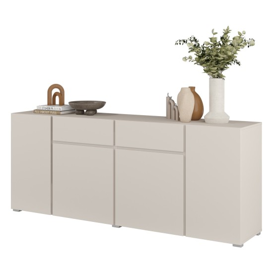Chest of drawers ASYMETRIC 195 cm, cashmere