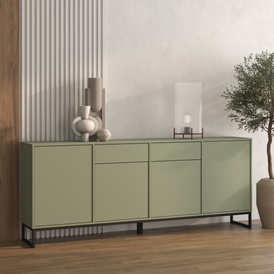 שידה LOFT 209, ירוק עמום