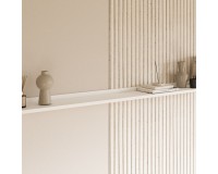 Wall shelf TULUZA Helvetia 200 cm, white gloss