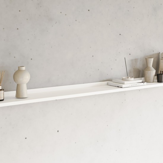 Wall shelf TULUZA Helvetia 200 cm, white gloss